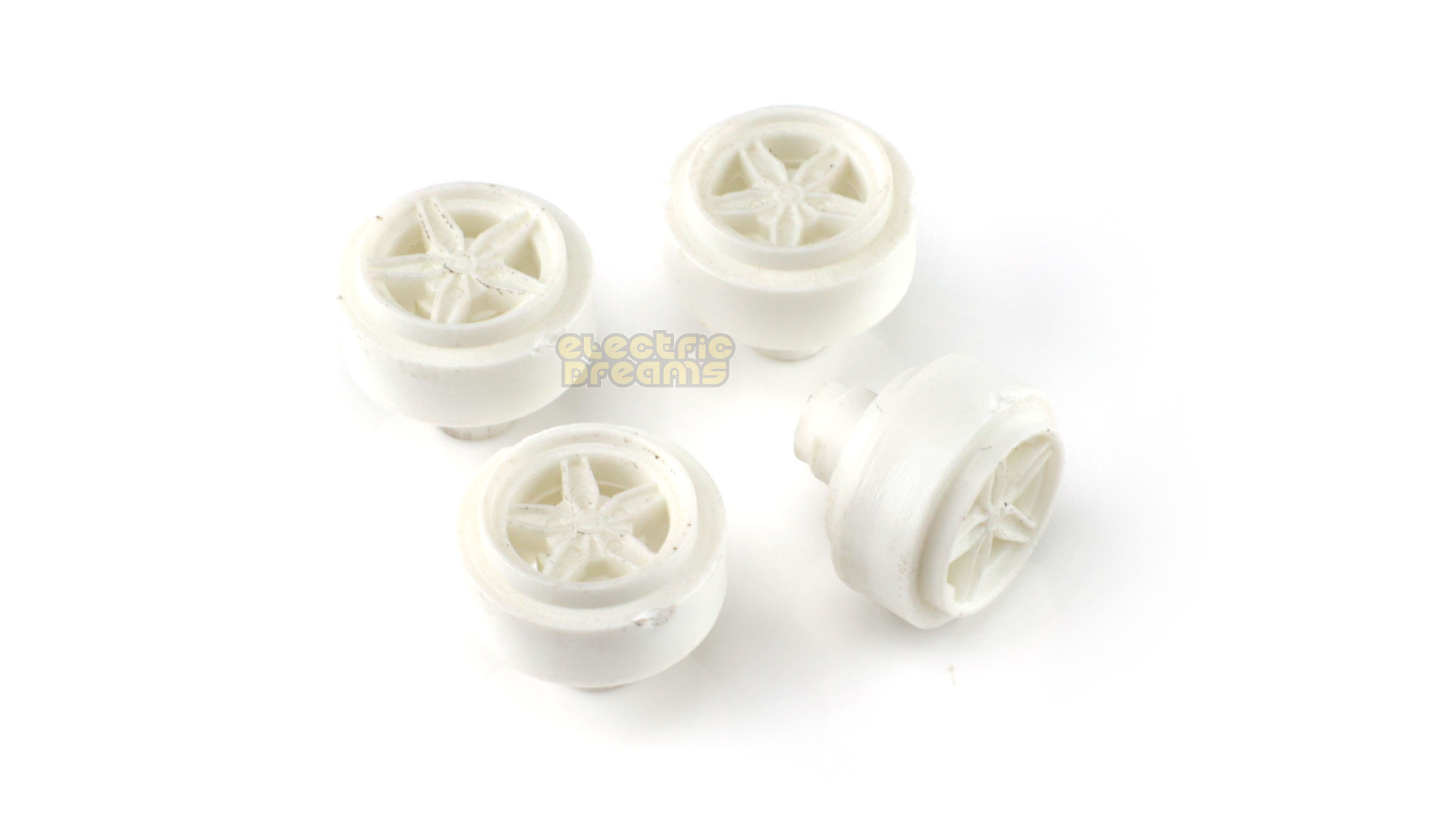 Teamslot L15002 - 15mm Pro Plastic Wheels - Lancia Stratos - Fronts - White - pack of 4